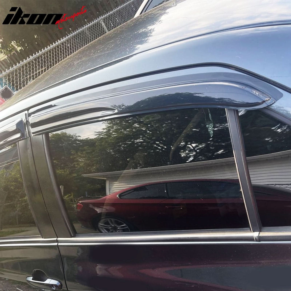 2007-2013 Toyota Yaris Window Visors Mugen Style Smoke Tinted Acrylic