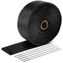 Load image into Gallery viewer, Type-1 Style Exhaust Heat Wrap - 2" x 30' Black with Zip Ties