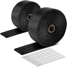 Load image into Gallery viewer, Type-2 Style Exhaust Heat Wrap - 2" x 30' Black with Zip Ties