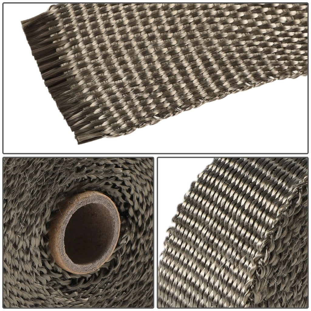 Titanium Type-2 Style Exhaust Heat Wrap - 2" x 30' with Zip Ties
