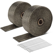 Load image into Gallery viewer, Titanium Type-2 Style Exhaust Heat Wrap - 2" x 30' with Zip Ties