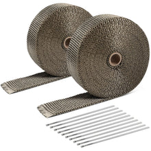 Load image into Gallery viewer, Type-2 Style Exhaust Heat Wrap Titanium 2" x 50' with Zip Ties