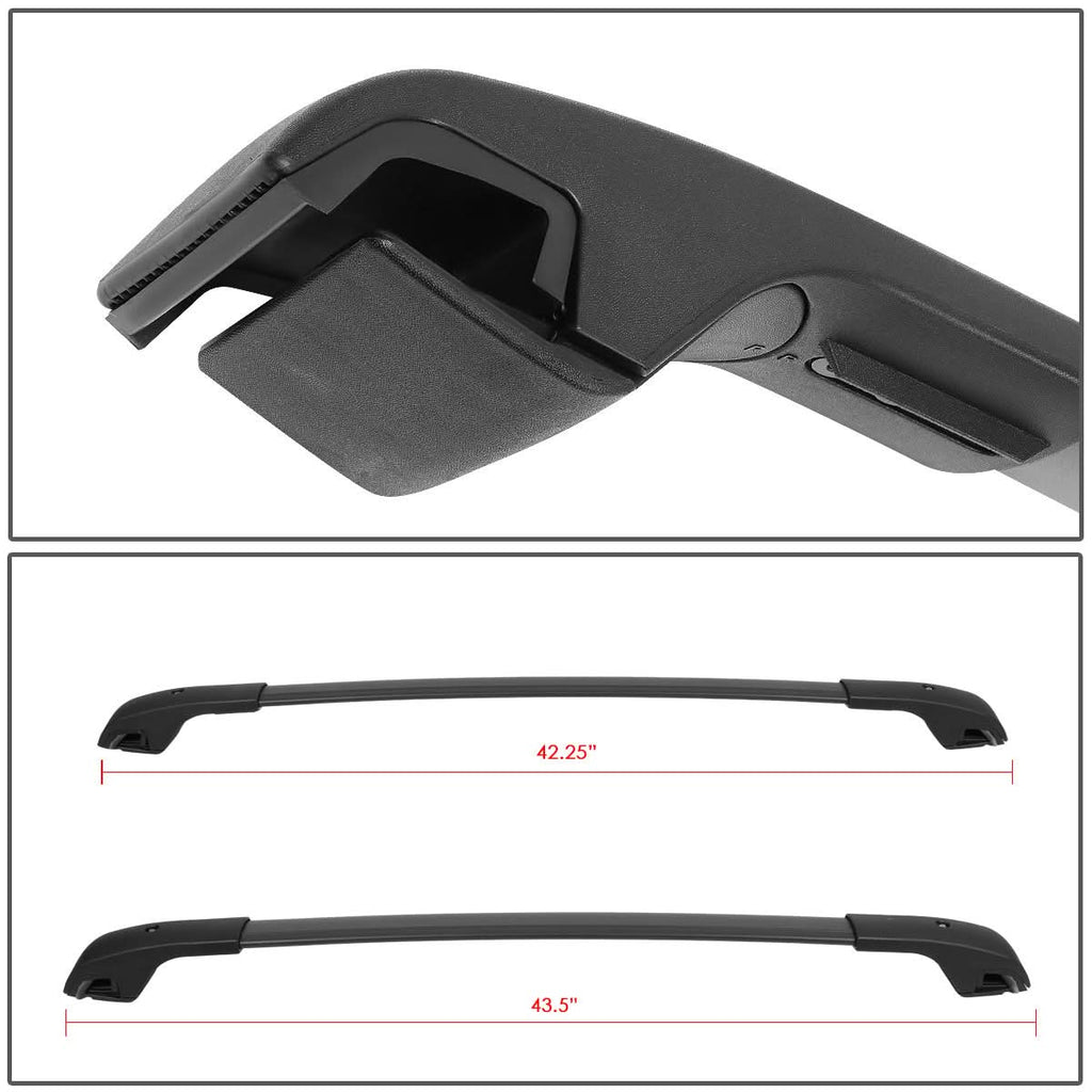 2014-2020 Jeep Cherokee Roof Rack Cross Bar - Matte Black