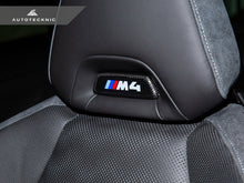 Load image into Gallery viewer, AutoTecknic Dry Carbon Front Seat Illuminated Emblem Surround Set - BMW M