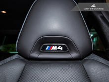 Load image into Gallery viewer, AutoTecknic Dry Carbon Front Seat Illuminated Emblem Surround Set - BMW M