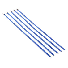 Load image into Gallery viewer, Zip Tie Kit for Heat Wrap - Stainless Steel - 12" 5mm - 5pc Blue