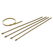 Load image into Gallery viewer, Zip Tie Kit for Heat Wrap - Stainless Steel - 12" Length - 5mm Width - 5 Piece - Gold