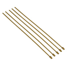 Load image into Gallery viewer, Zip Tie Kit for Heat Wrap - Stainless Steel - 12" Length - 5mm Width - 5 Piece - Gold