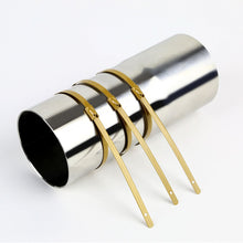 Load image into Gallery viewer, Zip Tie Kit for Heat Wrap - Stainless Steel - 12" Length - 5mm Width - 5 Piece - Gold