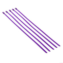 Load image into Gallery viewer, Zip Tie Kit for Heat Wrap - Stainless Steel - 12" - 5mm - 5pc - Purple