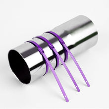 Load image into Gallery viewer, Zip Tie Kit for Heat Wrap - Stainless Steel - 12" - 5mm - 5pc - Purple