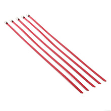 Load image into Gallery viewer, Zip Tie Kit for Heat Wrap Stainless Steel 12" 5mm Red 5PC