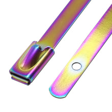Load image into Gallery viewer, Zip Tie Kit for Heat Wrap Stainless Steel 12" 5mm Neochrome 5pc