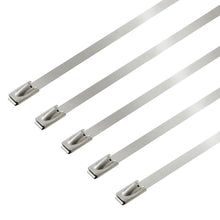 Load image into Gallery viewer, Zip Tie Kit for Heat Wrap - Stainless Steel - 12" - 5 Piece