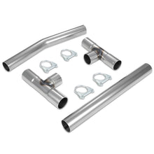 Load image into Gallery viewer, Universal Dual H-Pipe Exhaust Kit 2.5"-2.65" OD Mild Steel