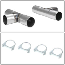 Load image into Gallery viewer, Universal Dual Exhaust Kit 16pc 3-3.15" OD Mild Steel Pipes