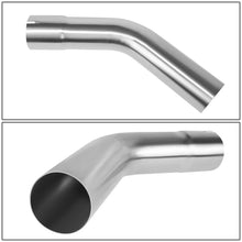 Load image into Gallery viewer, 2.5" 45 Degree Mandrel Bent Exhaust Pipe Tubing Stainless Steel