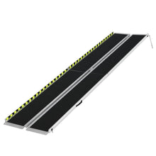 Load image into Gallery viewer, Aluminum Wheelchair Ramp 29" W x 10' L x 2" H - Metallic Black