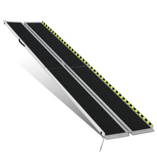 Load image into Gallery viewer, Aluminum Wheelchair Ramp 29" W x 10' L x 2" H - Metallic Black