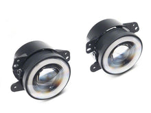 Load image into Gallery viewer, Raxiom 07-18 Jeep Wrangler JK V2 LED Switchback Fog Lights with Amber Turn Signal and Halo Rings