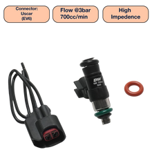 Load image into Gallery viewer, DeatschWerks Universal 700cc Single Fuel Injector / 34mm Length / 14mm O-Ring Seals