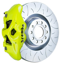 Load image into Gallery viewer, Brembo 14-20 A3 Front GT BBK 4 Piston Cast 345x30 1pc Rotor Slotted Type3-Fluo. Yellow
