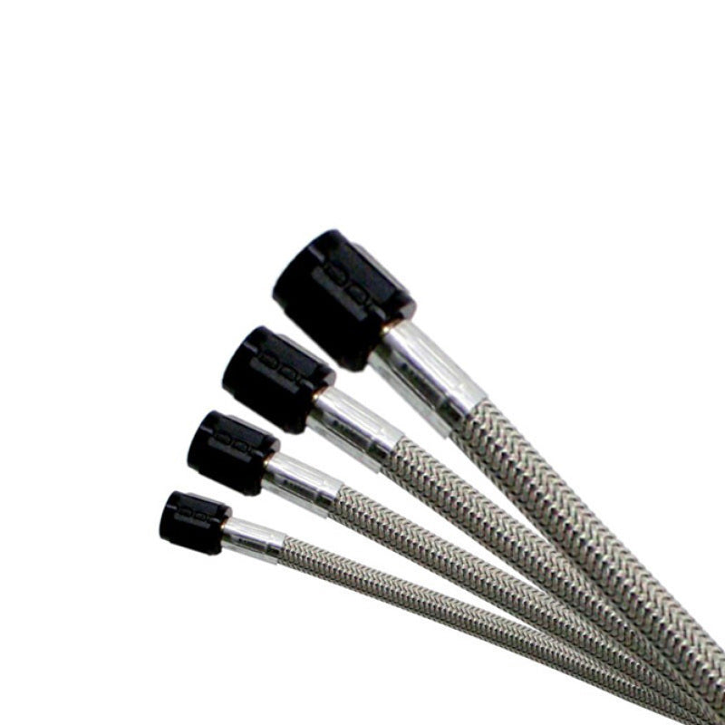 Nitrous Express 8AN 18in Stainless Steel Braided Hose (Black Ends)