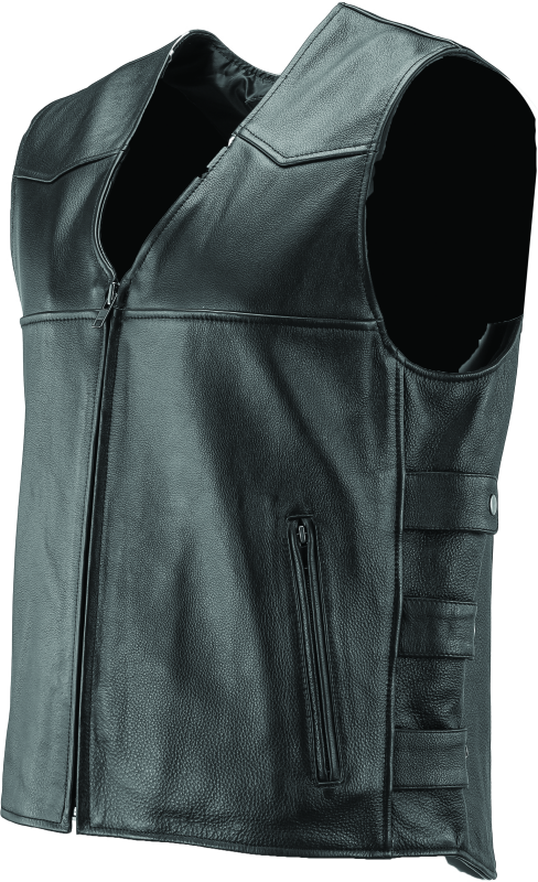 Kuryakyn By River Road Plains Leather Vest Black - Small