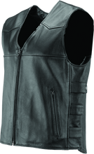 Load image into Gallery viewer, Kuryakyn By River Road Plains Leather Vest Black - Small