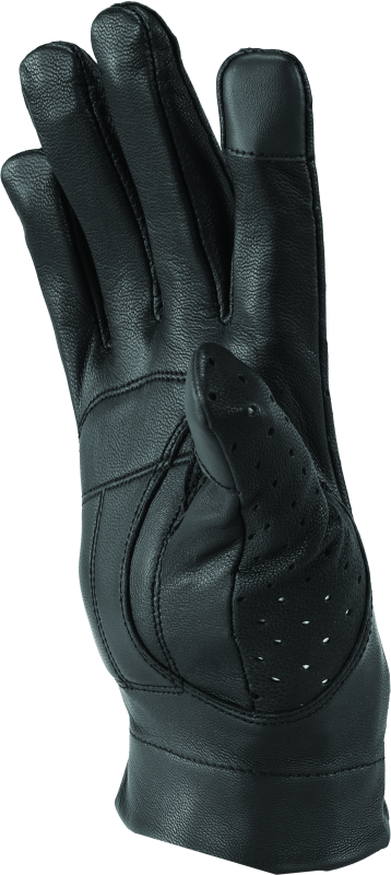 Kuryakyn By River Road Tucson Leather Perforated Gloves Black Womens - Small