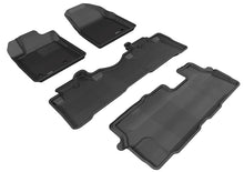 Load image into Gallery viewer, 3D MAXpider 2009-2015 Honda Pilot Kagu 1st &amp; 2nd &amp; 3rd Row Floormats - Black