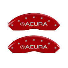 Load image into Gallery viewer, MGP 4 Caliper Covers Engraved Front Acura Engraved Rear RSX Red finish silver ch