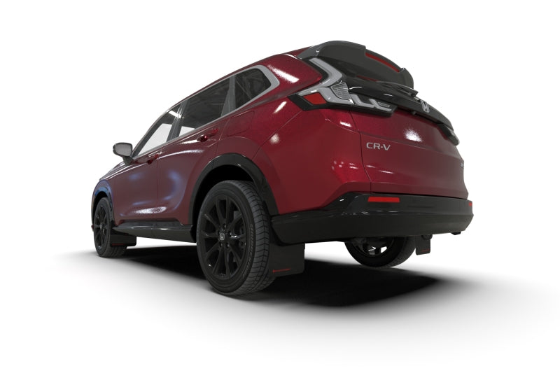 Rally Armor 23-26 Honda CR-V Black Mud Flap - Metallic Black Logo