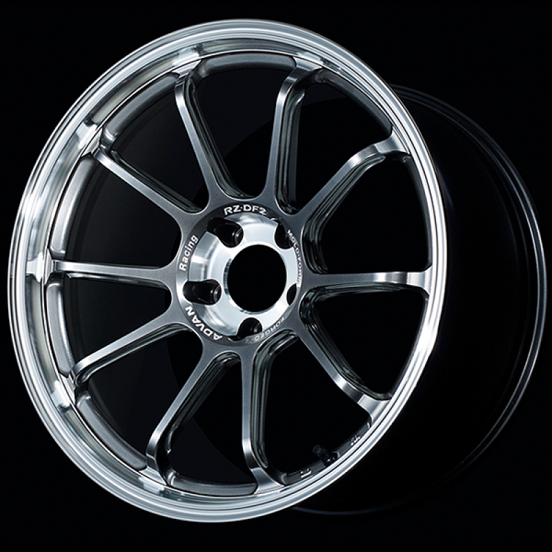 Advan RZ-DF2 20x10.5 / +24 Offset / 5-114.3 / 73mm Bore / Diamond Cut & Hyper Platinum Black