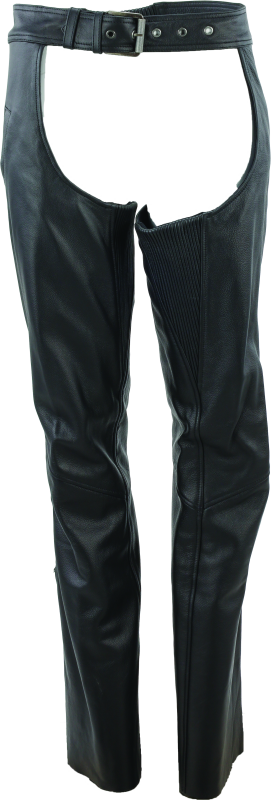Kuryakyn By River Road Plains Leather Chaps Black Womens - Large
