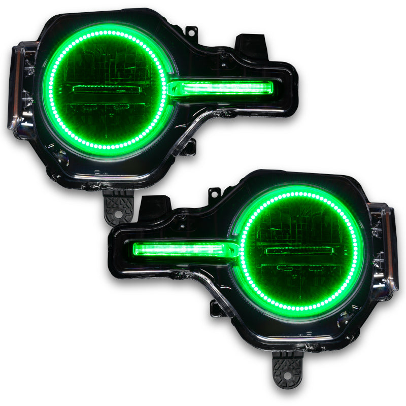 Oracle 21-22 Ford Bronco Headlight Halo Kit w/DRL Bar - Base Headlights -w/2.0 Controller NO RETURNS