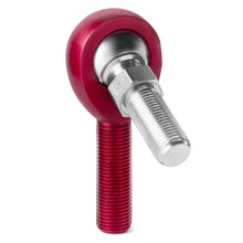 Load image into Gallery viewer, QA1 A Series Endura Rod End - Male/Left Hand - .375in Bore x 3/8-24 w/Stud - Red Aluminum
