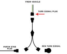 Load image into Gallery viewer, Oracle Wrangler JK Switchback Turn Signal Y Splitter Adapter (Single) NO RETURNS