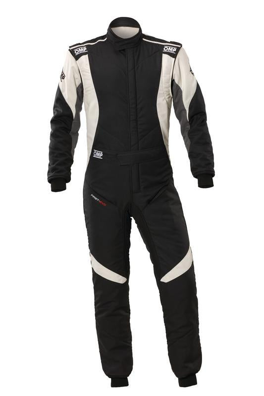 OMP FIRST EVO OVERALL my2025 FIA 8856-2018/SFI GRAY / BLACK SZ 46