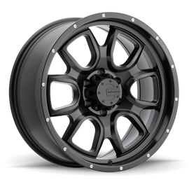 Mamba M19 16x8 5x114.3 ET13 Matte Black w/ Drill Holes