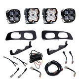 Baja Designs 23-25 Ford Super Duty Squadron Sport/SAE 2.0 Dual Fog Pocket Kit (Diving/Combo) - Clear