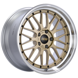 BBS LM 18x10 5x130 ET65 CB 71.6 Gold Center / Diamond Cut Lip Wheel