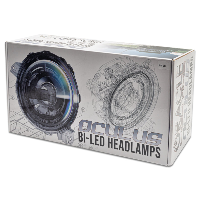Oracle Jeep Wrangler JL Oculus Bi-LED Projector Headlights- Graphite Metallic - 5500K NO RETURNS