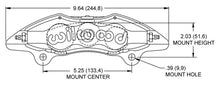 Load image into Gallery viewer, Wilwood DynaPro DP6 Lug Mount Polished Alum. Caliper 1.62in/1.12in/1.12in Piston .81in Rotor - Left