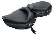 Load image into Gallery viewer, Mustang 04-21 Harley Sportster Wide Touring 1PC Seat w/Studs- Black