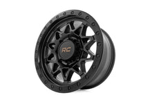 Load image into Gallery viewer, Rough Country 78 Series Wheel | Simulated Beadlock | Black | 18x9 | 8x180 | 0mm