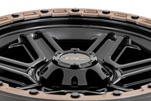 Load image into Gallery viewer, Rough Country 79 Series Wheel | One-Piece | Semi Gloss Black w/Bronze Ring | 18x9 | 8x6.5 | -12mm