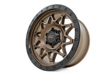 Load image into Gallery viewer, Rough Country 78 Series Wheel | Simulated Beadlock | Bronze/Black | 18x9 | 5x5 | -12mm