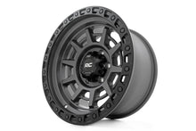 Load image into Gallery viewer, Rough Country 85 Series Wheel | Simulated Beadlock | Gunmetal Gray/Black | 17x9 | 5x4.5 | -12mm