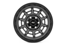 Load image into Gallery viewer, Rough Country 85 Series Wheel | Simulated Beadlock | Gunmetal Gray/Black | 17x9 | 6x5.5 | -12mm